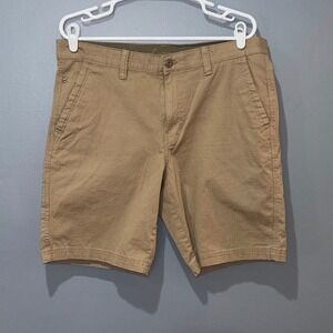 Weatherproof Vintage Mens Khaki Brown Ripstop Cargo Utility Shorts Size 34